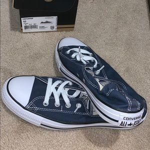 Blue Scrunch back Converse